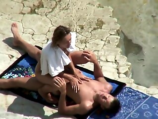 amateur Reluctant beach sex voyeur beach